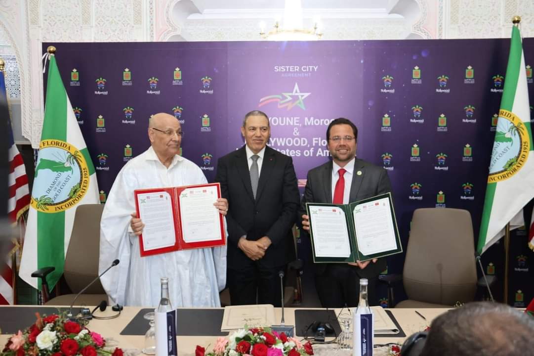المغرب/ الولايات المتحدة.. توقيع اتفاقية توأمة بين العيون وهوليوود بولاية فلوريدا