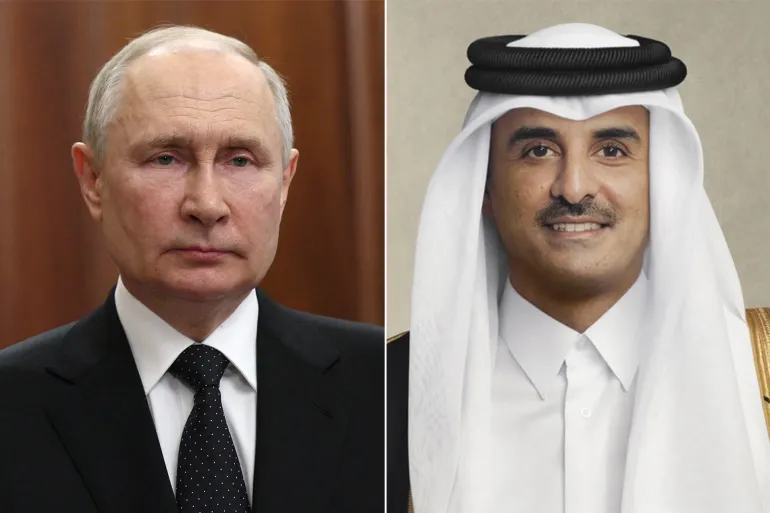 أمير قطر يجري اتصالا هاتفيا مع الرئيس الروسي
