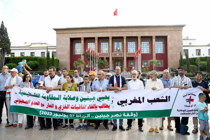 حناجر نشطاء تصدح ضد العدوان الإسرائيلي على جنين وتطلب “إسقاط التطبيع”