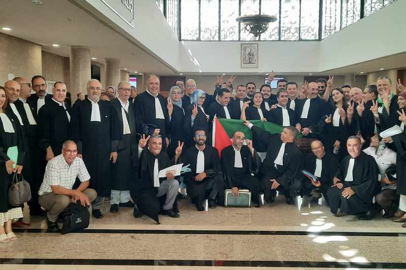 محامون مغاربة يوقفون العمل لساعة وينددون بالعدوان الإسرائيلي على جنين