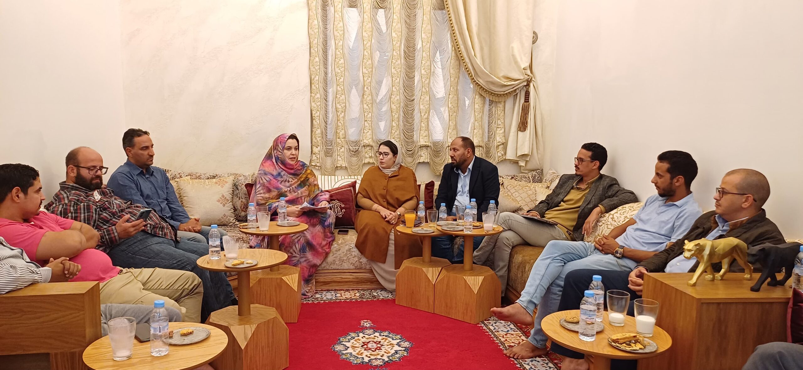 النائبة البرلمانية حياة العريش تستقبل مجموعة من أرباب المقاولات المنضوية تحت لواء الفيدرالية المغربية لناشري الصحف