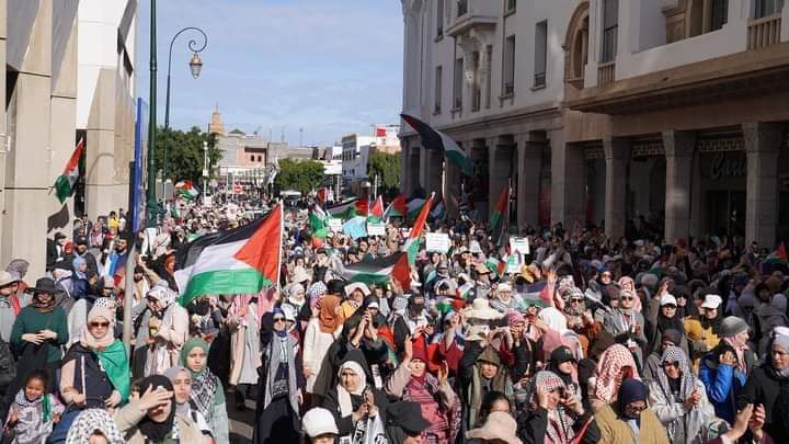 مسيرة بالرباط تضامنا مع فلسطين