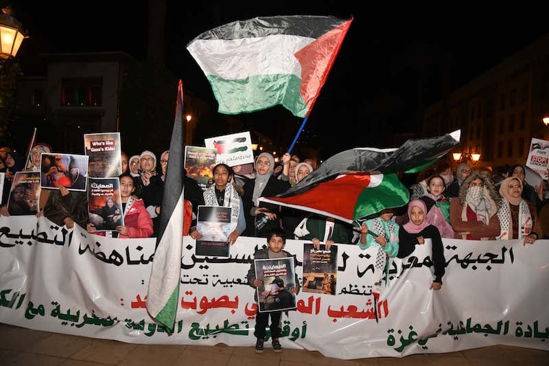 وقفة تستقبل شهر رمضان بالتضامن مع الشعب الفلسطيني في مدينة الرباط￼