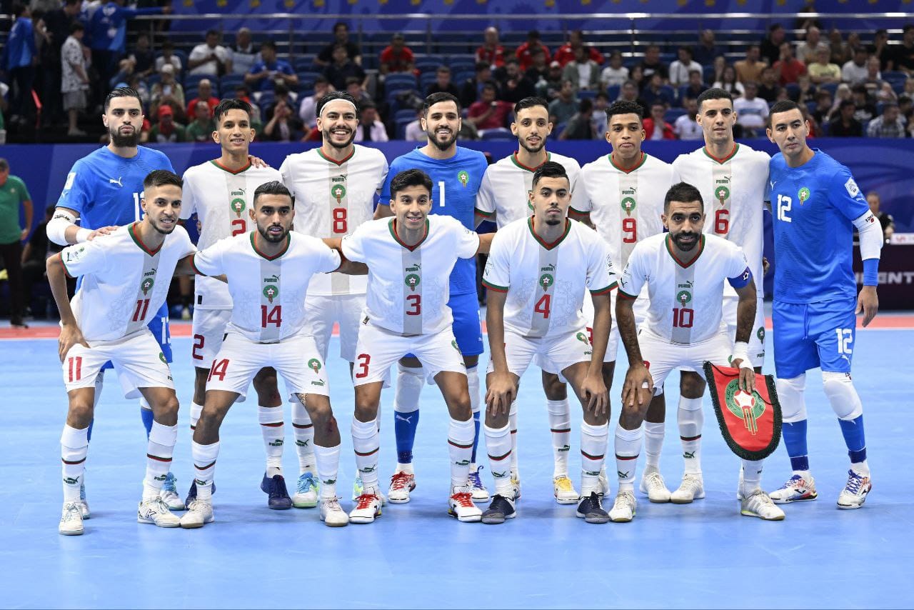 كأس العالم لكرة القدم داخل القاعة 2024.. المنتخب المغربي يواجه نظيره الإيراني في الدور ثمن النهائي<span class="label label-info" style="box-sizing: initial; background-color: rgb(58, 135, 173); padding: 1px 4px 2px; border-radius: 3px; font-family: "Times New Roman"; font-size: 18.4px; font-weight: 400; white-space-collapse: collapse;"></span>