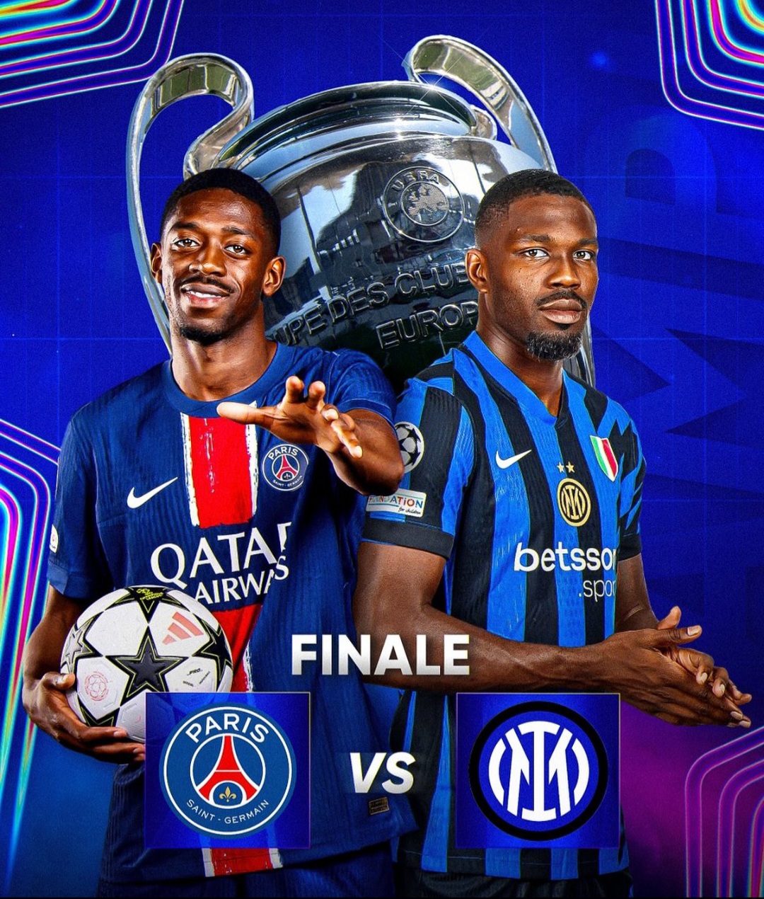 نهائي دوري أبطال أوروبا.. باريس سان جيرمان يبحث عن باكورة الألقاب وإنتر يسعى للقبه الرابع